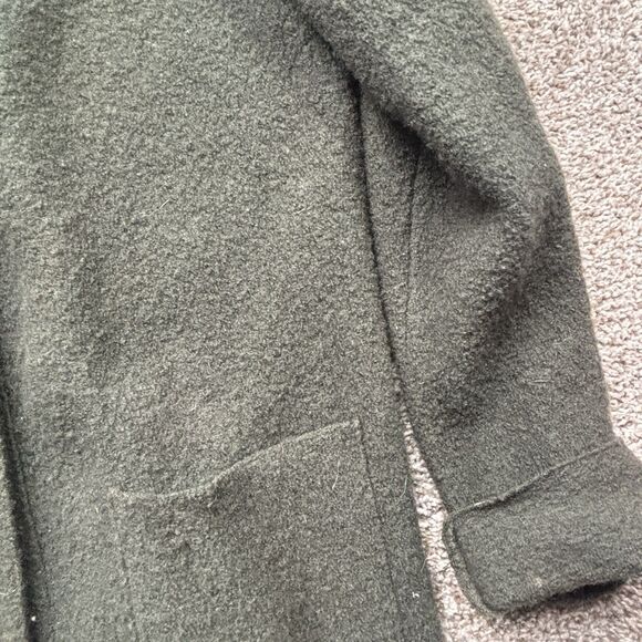 VTG Centigrade 100% Wool Sweater Coat Womens M Green Deep Pockets Snaps EUC - Picture 9 of 16